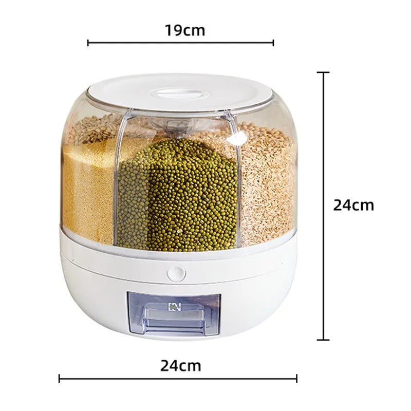 360° Rotating Rice & Lentil Dispenser