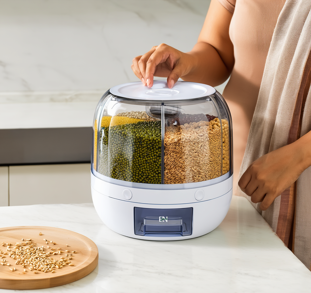 360° Rotating Rice & Lentil Dispenser